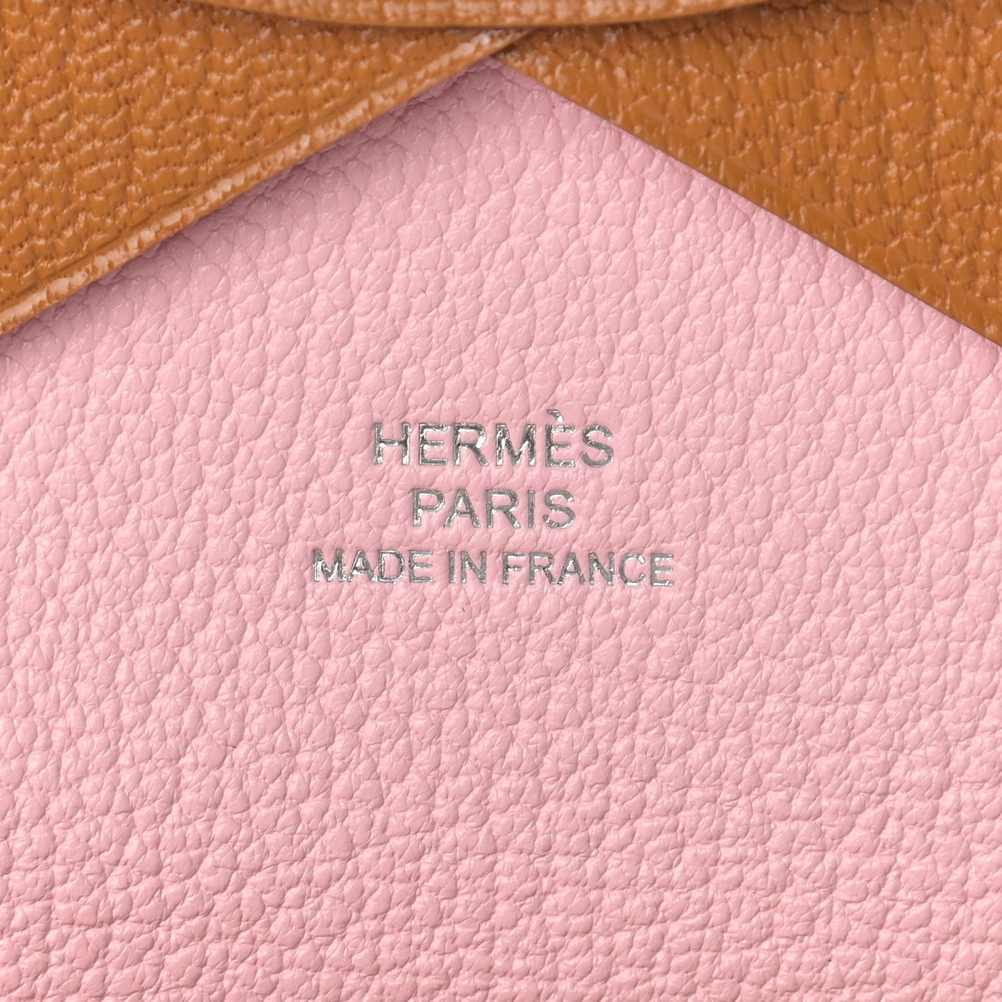Chevre Mysore Verso Calvi Duo Card Case Caramel Rose Sakura