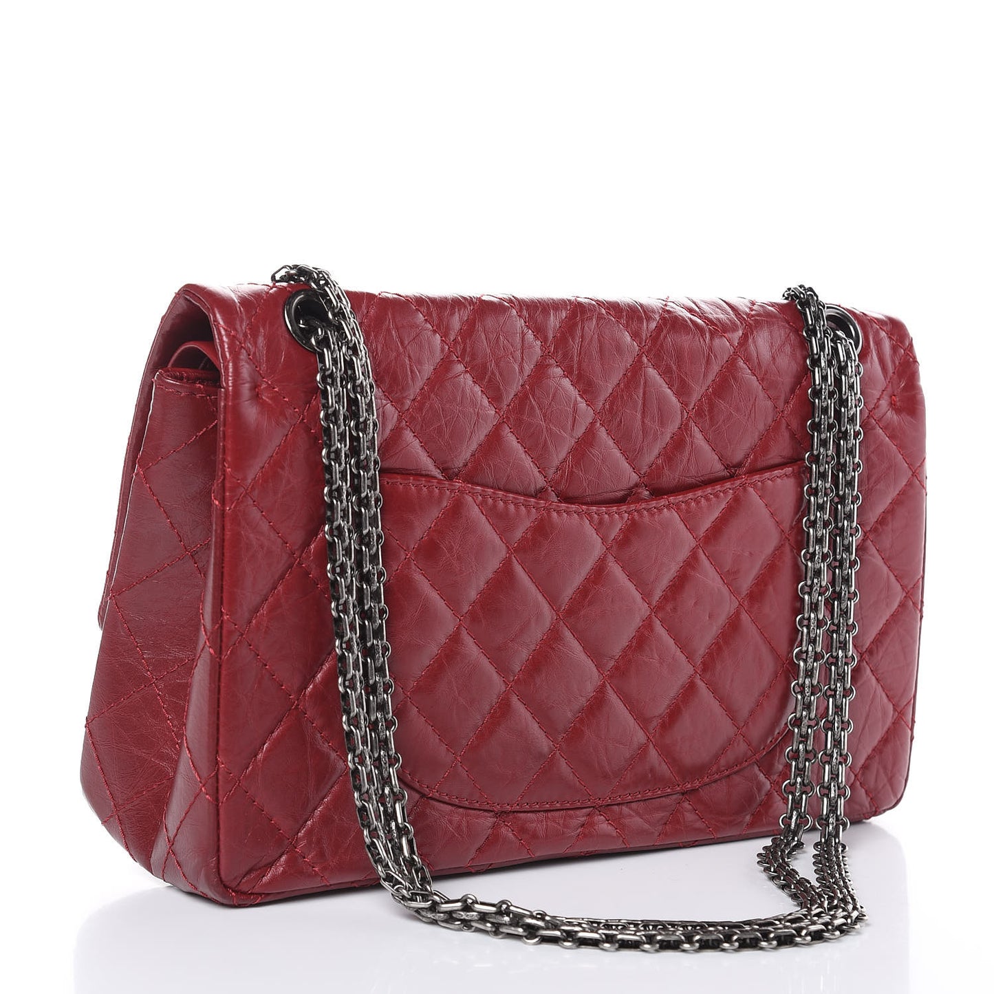 Aged Calfskin Quilted 2.55 Reissue 226 Flap Red