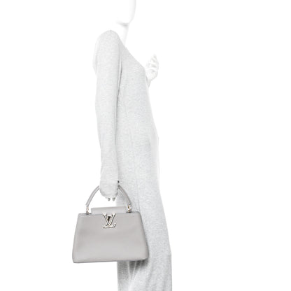 Louis Vuitton Taurillon Moonstone Capucines MM  Galet 2 of 10