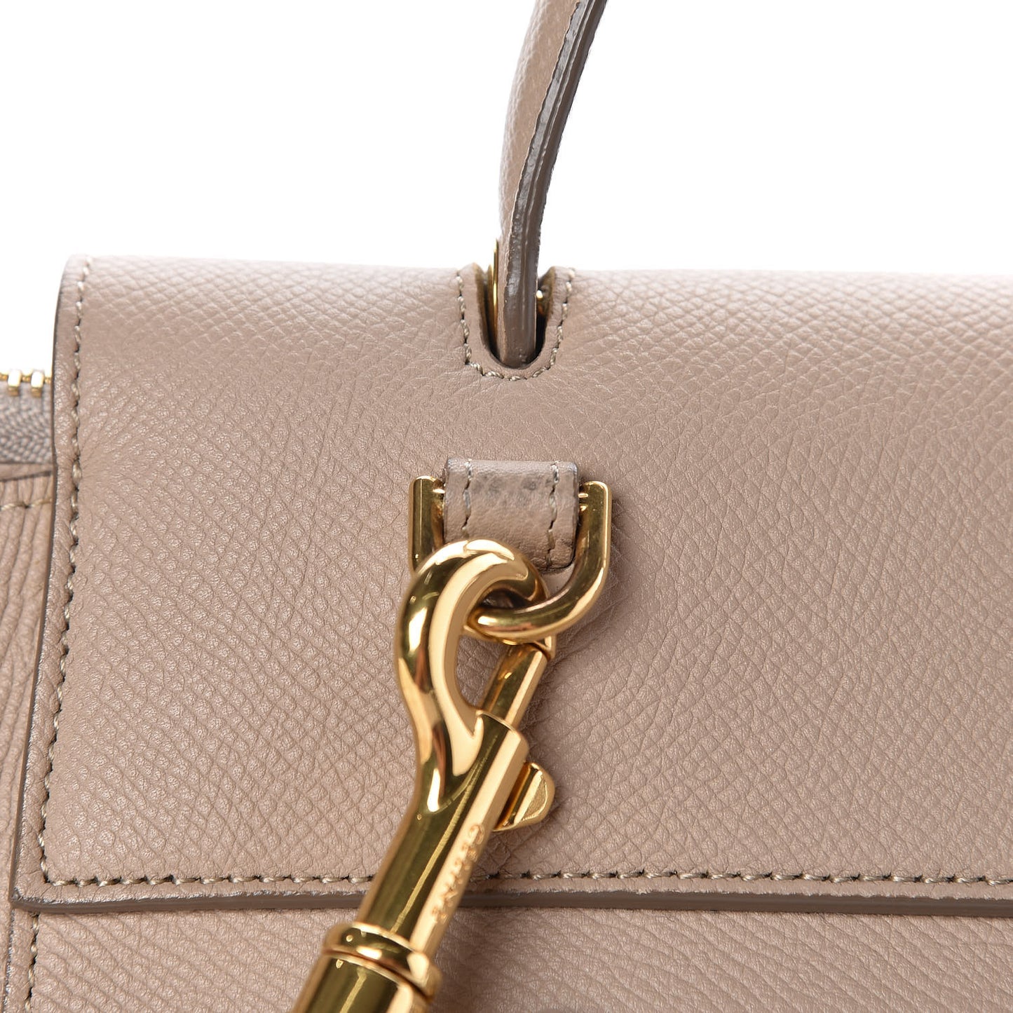 Grained Calfskin Mini Belt Bag Light Taupe