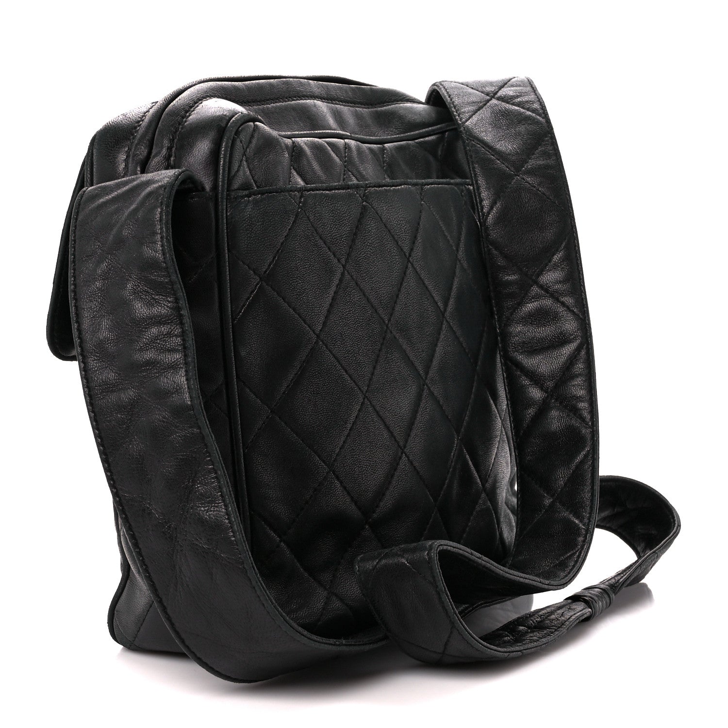 Chanel Lambskin Quilted Flap Camera Case Black 3 of 12
