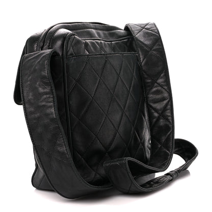Chanel Lambskin Quilted Flap Camera Case Black 3 of 12