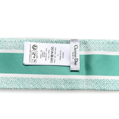 Christian Dior Silk Toile De Jouy Mitzah Scarf Green 4 of 4
