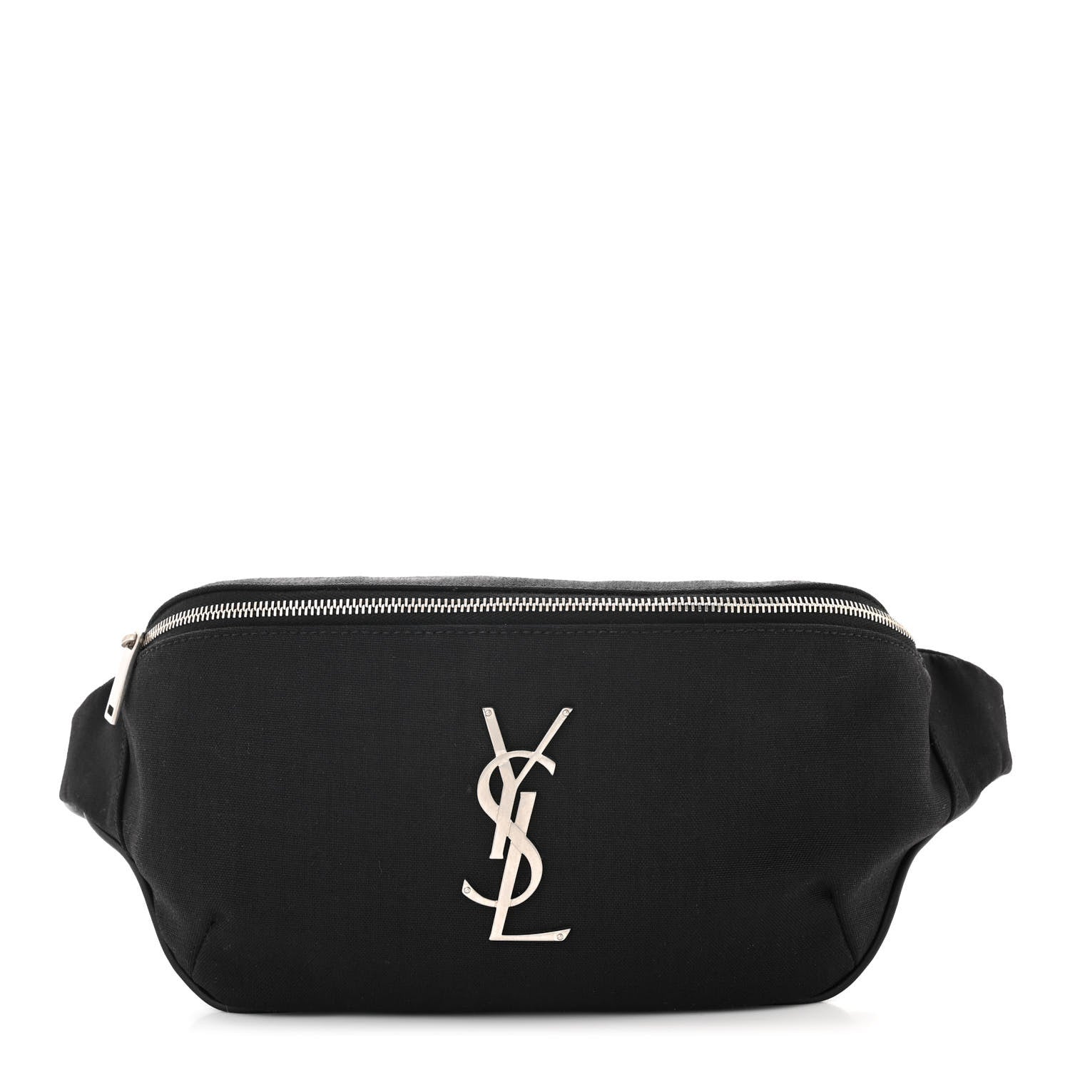 Saint Laurent Canvas Monogram Belt Bag Black 1 of 11