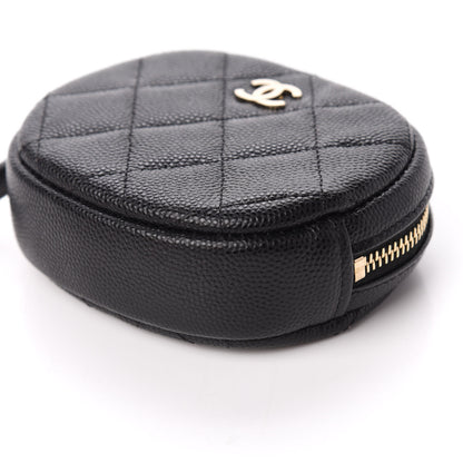 Chanel Caviar Quilted Zip Around Classic Coin Purse Black 6 of 9