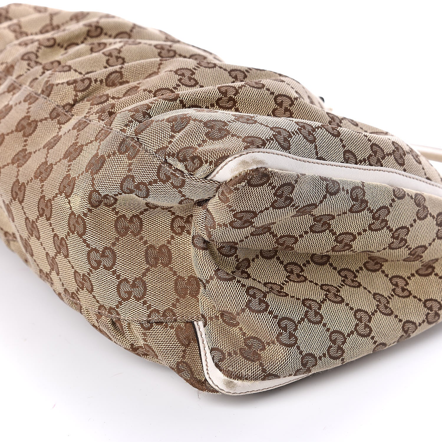 Gucci Monogram Large D Gold Hobo Off White 9 of 13