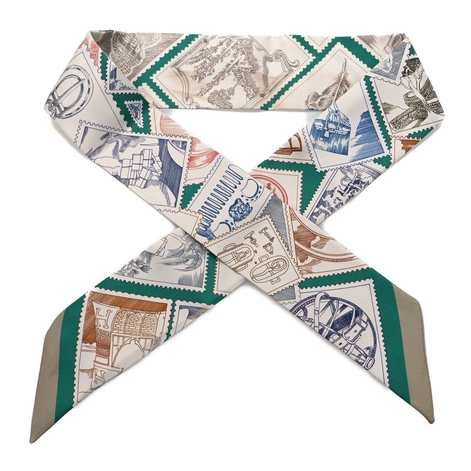 Hermes Silk Le Philateliste Du Faubourg Twilly 1 of 4