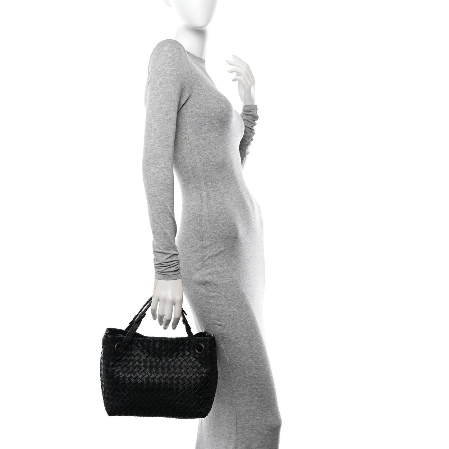 Nappa Intrecciato Small Bella Tote Black