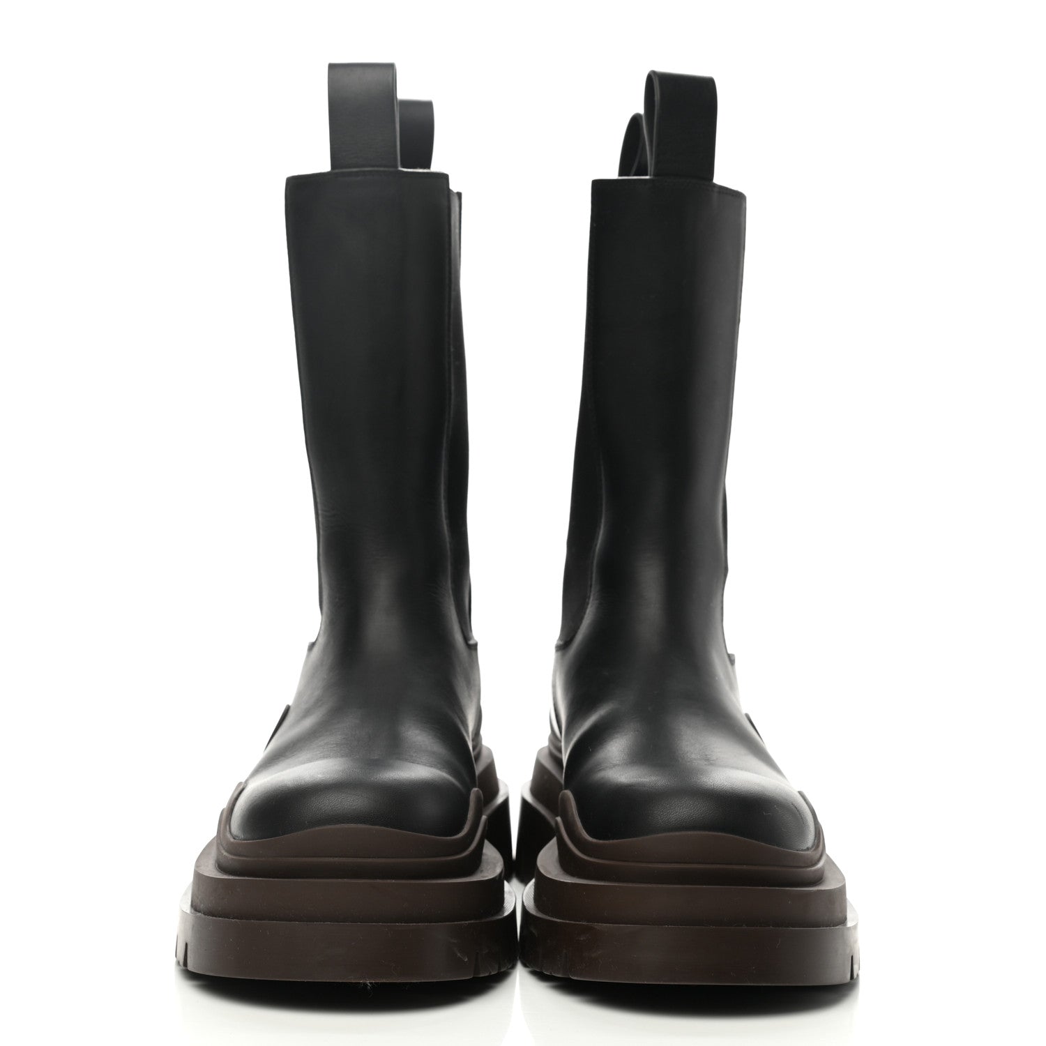 Bottega Veneta Calfskin The Tire Chelsea Boots 37 Black Ebony 2 of 8
