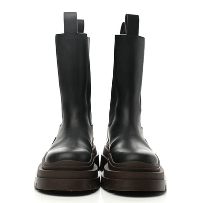 Bottega Veneta Calfskin The Tire Chelsea Boots 37 Black Ebony 2 of 8
