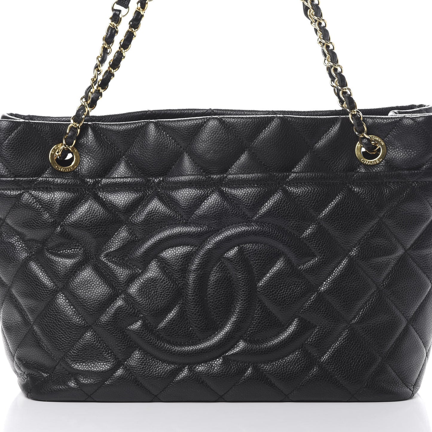 Caviar Quilted Timeless CC Soft Tote Black