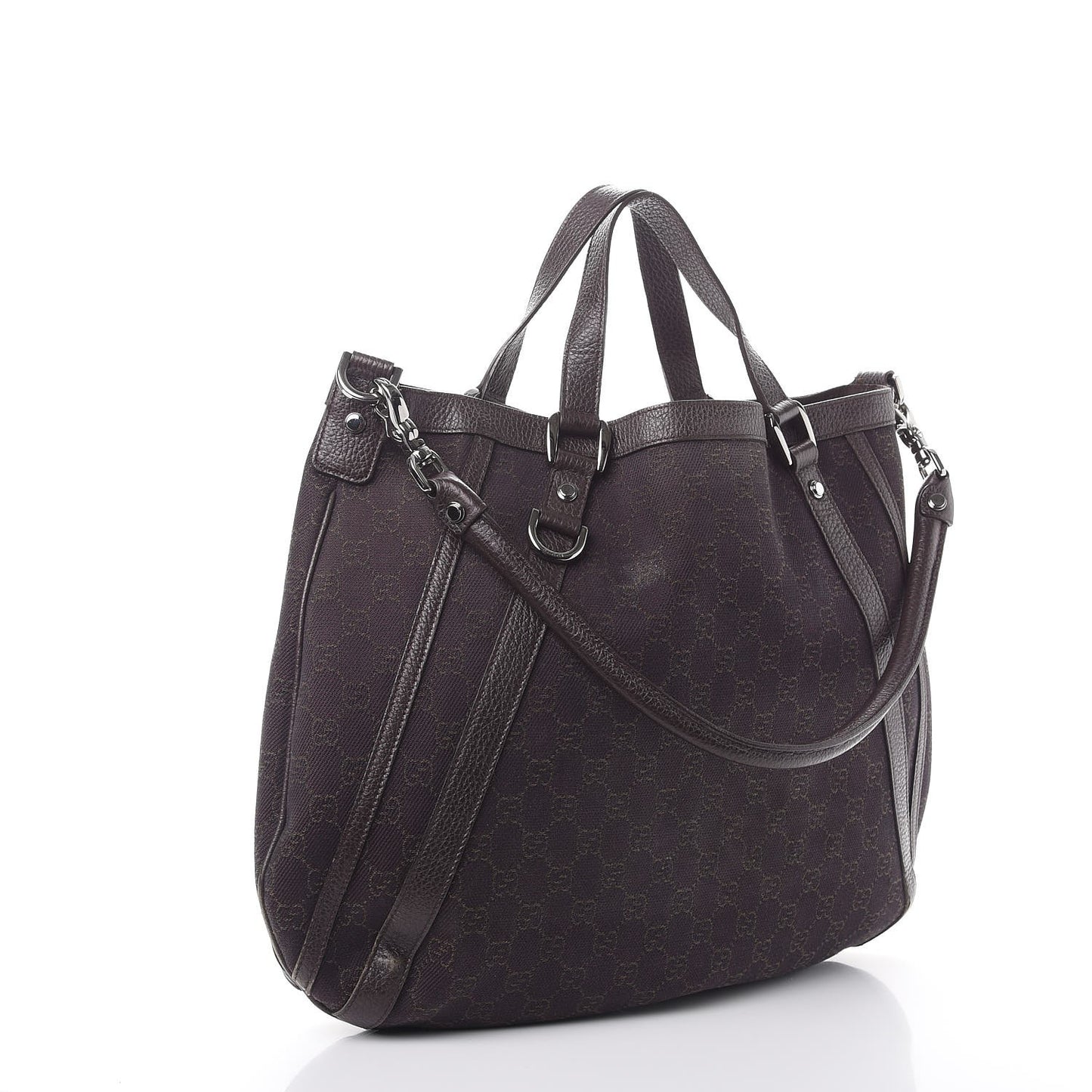 Monogram Medium Abbey Convertible Tote Dark Brown