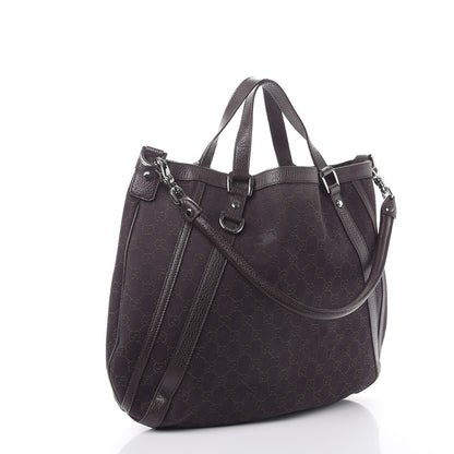 Gucci Monogram Medium Abbey Convertible Tote Dark Brown 3 of 12