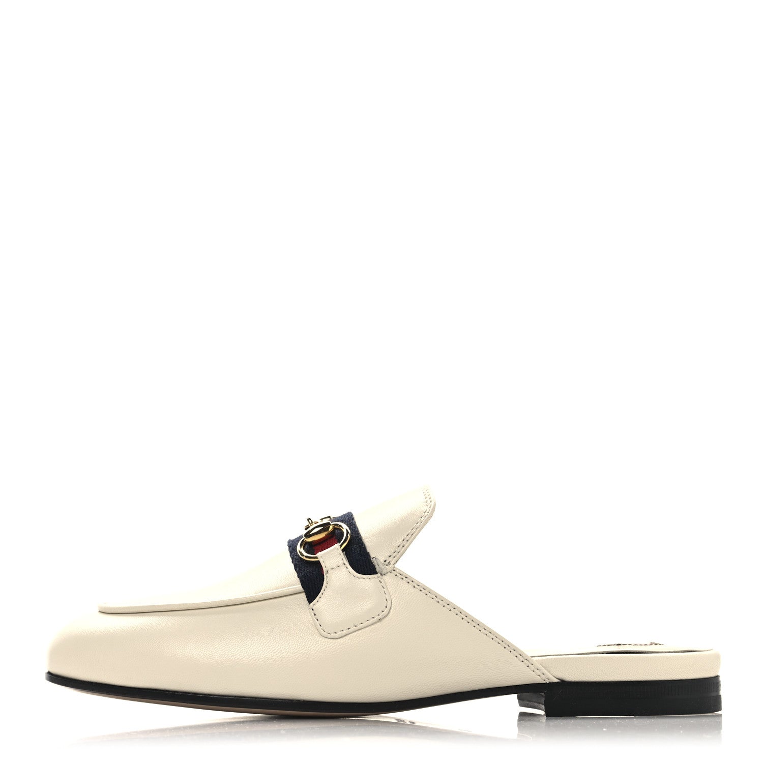 Gucci Malaga Kid Web Womens Princetown Slippers 35 Mystic White 1 of 10