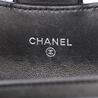 Chanel Patent Quilted Flap Card Holder Black 6 of 9