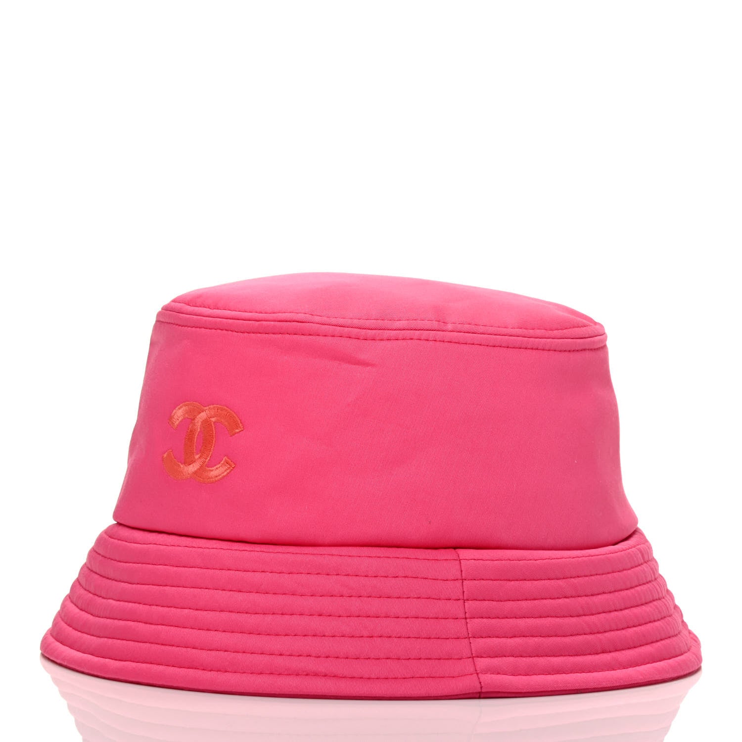 Chanel Canvas CC Bucket Hat L Fuchsia Orange 2 of 5