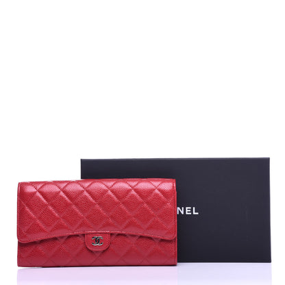 Chanel Caviar Quilted Travel Wallet Red 8 of 8