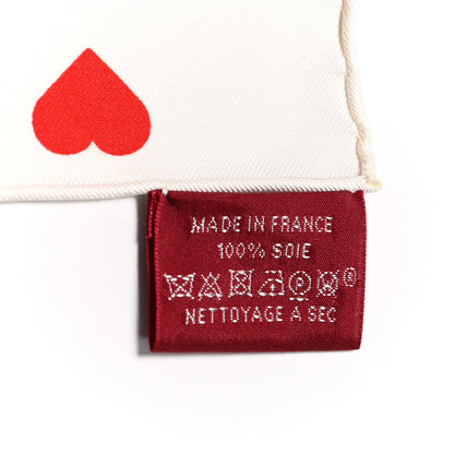 Hermes Silk Brides De Gala Love Scarf 90 Rouge Vif Marine White 3 of 4