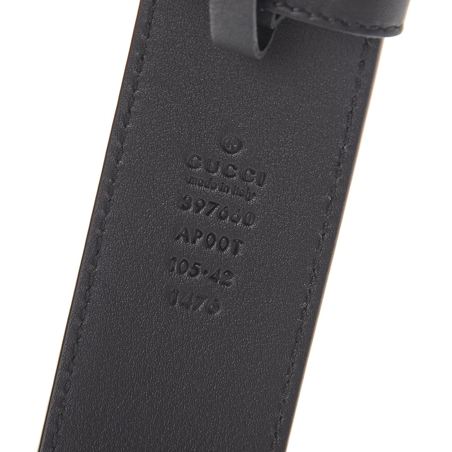 Gucci Moon Calfskin Double G 40mm Belt 105 42 Black 7 of 9