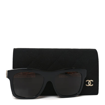 Chanel Acetate Metal Polarized Square Sunglasses 5533-A Black 7 of 7