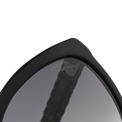 Chanel Acetate Quilted Polarized Butterfly CC Sunglasses 5288-Q Black 7 of 8
