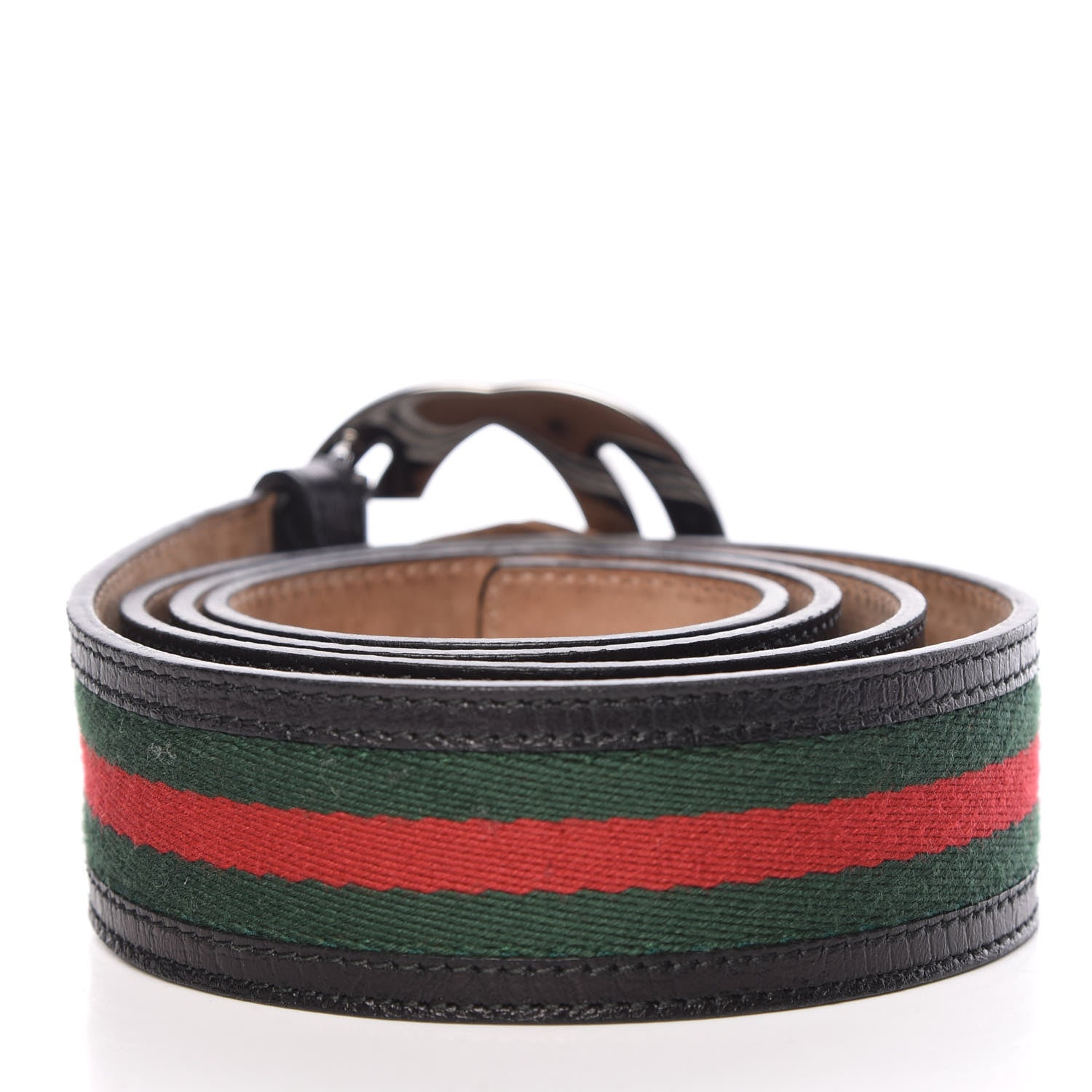 Gucci Calfskin Web Interlocking G Belt 105 42 Black 3 of 9