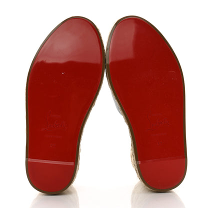 Christian Louboutin Calfskin Ariella Zeppa 130 Espadrille Sandals 37 Black Naturel 5 of 10