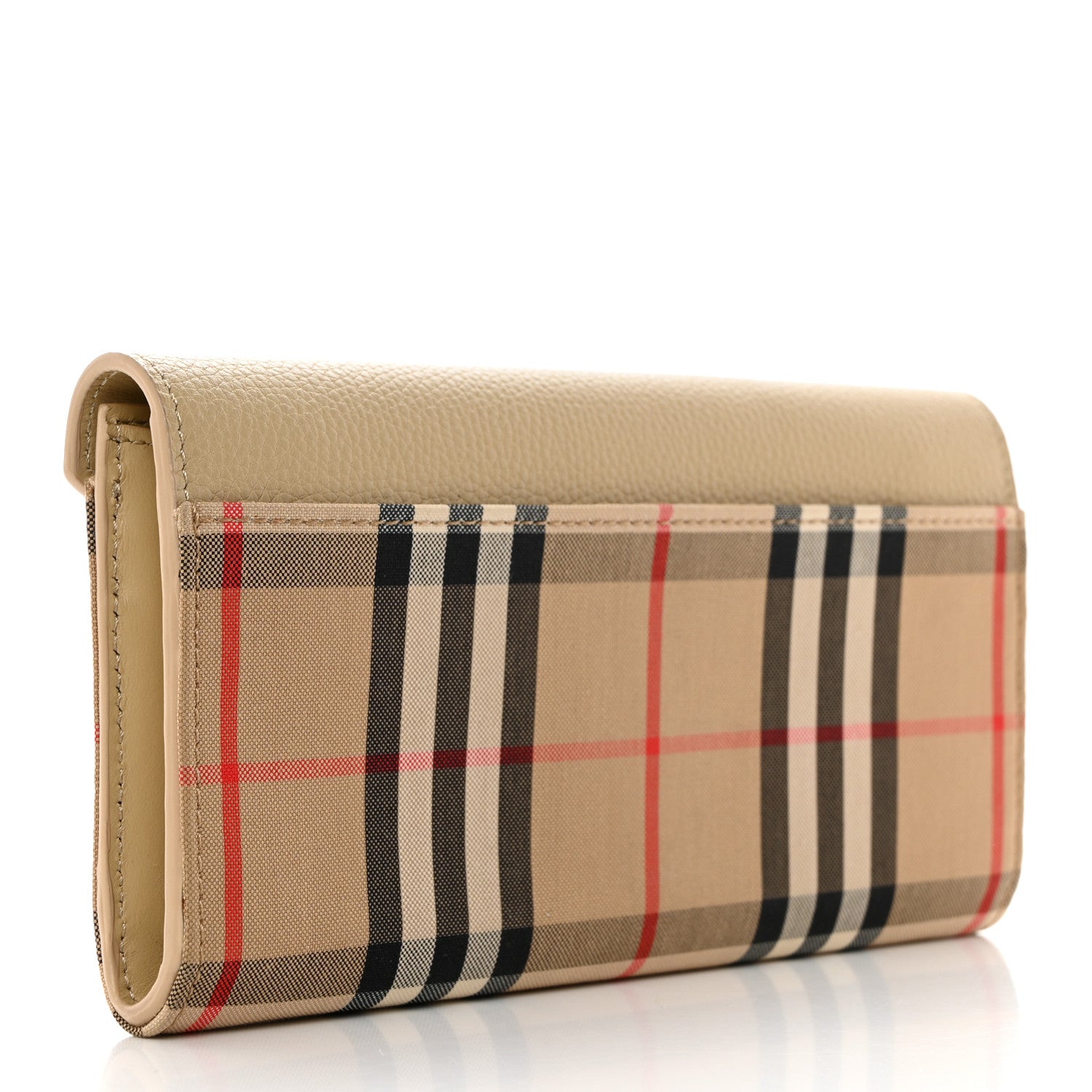 Burberry Vintage Check Grain Calfskin Halton Wallet Beige 3 of 9
