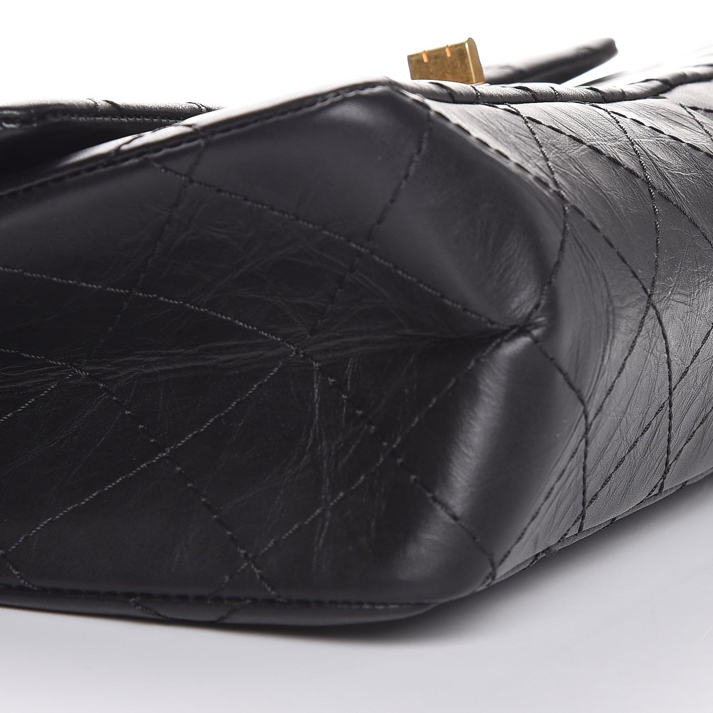 Aged Calfskin Quilted 2.55 Reissue 226 Flap Black