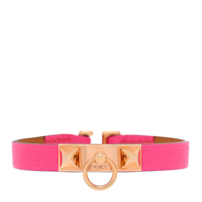 Hermes Chevre Chamkila Rivale Mini Bracelet T2 Rose Pop 1 of 5