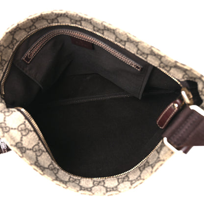 Gucci GG Supreme Monogram Medium Flat Messenger Bag Dark Brown 5 of 11