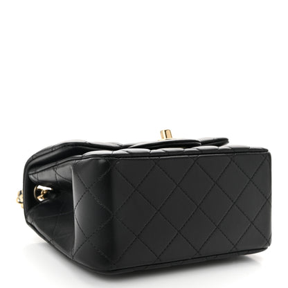 Chanel Lambskin Quilted Mini Square Flap Black 4 of 11