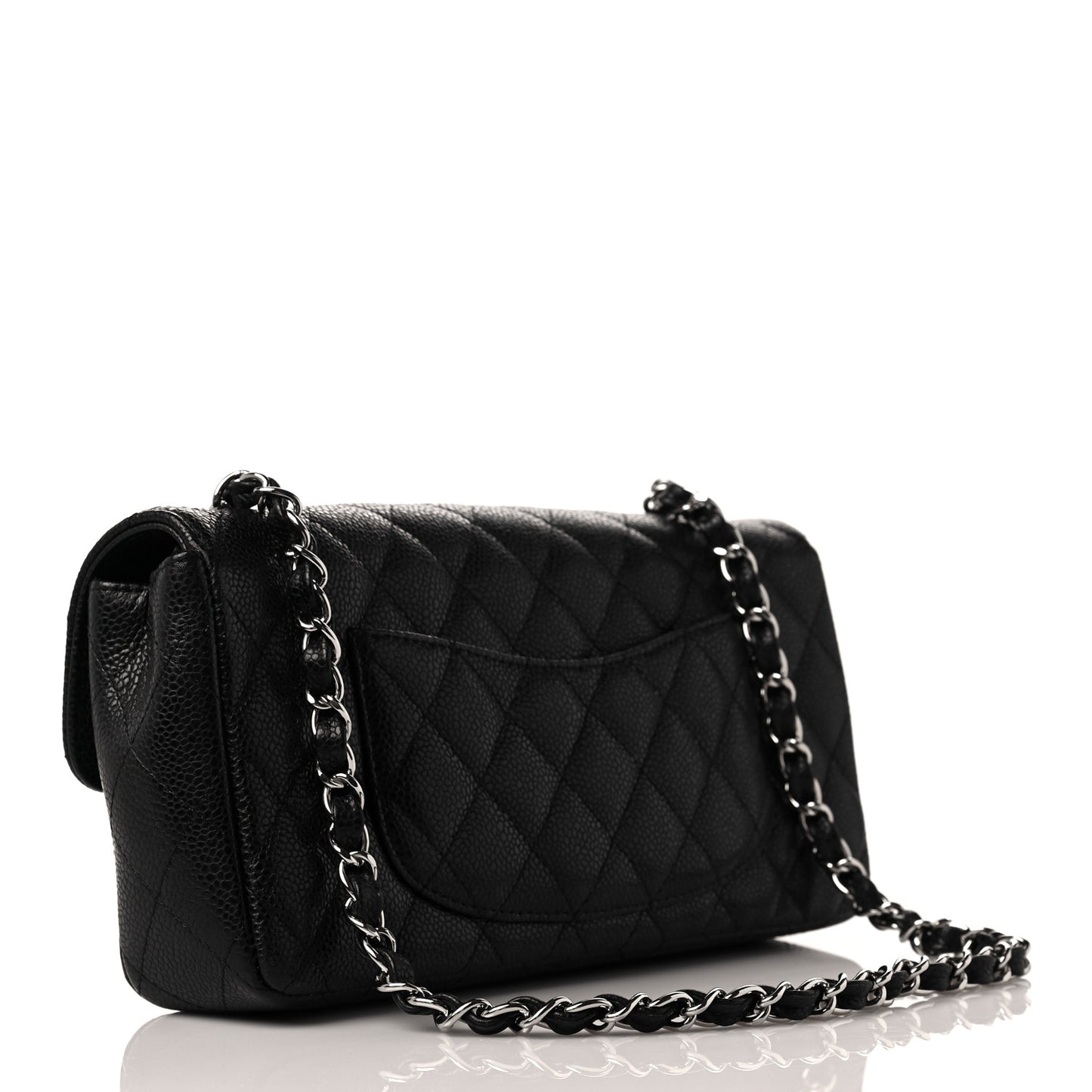 Caviar Quilted East West Flap Black