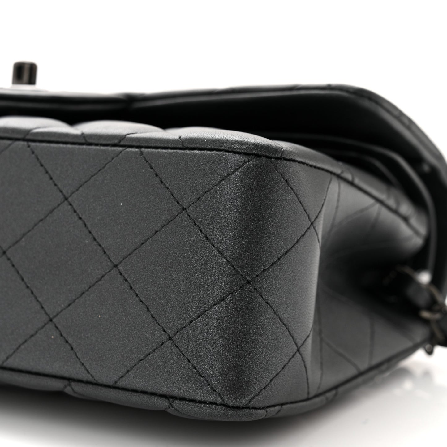 Lambskin Quilted Small Double Flap So Black