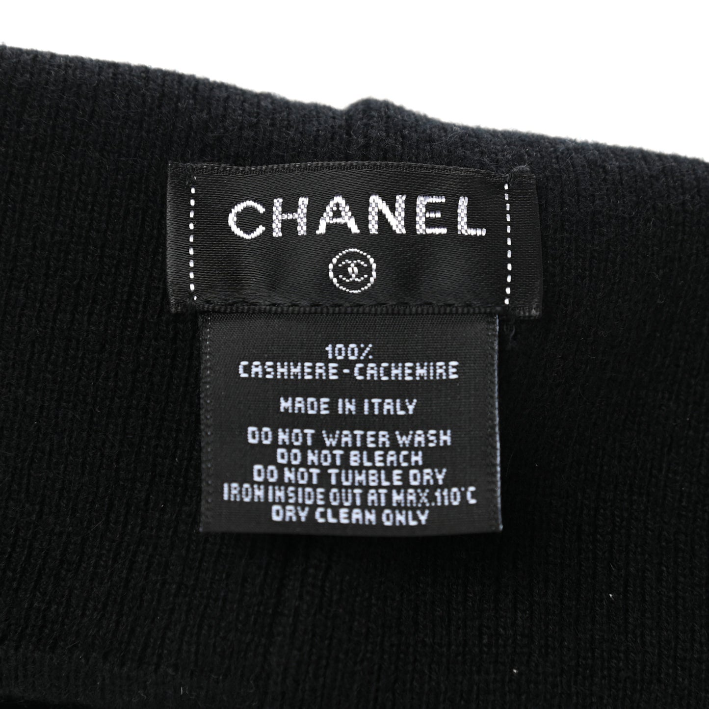 Cashmere CC Beanie Hat Black Gold