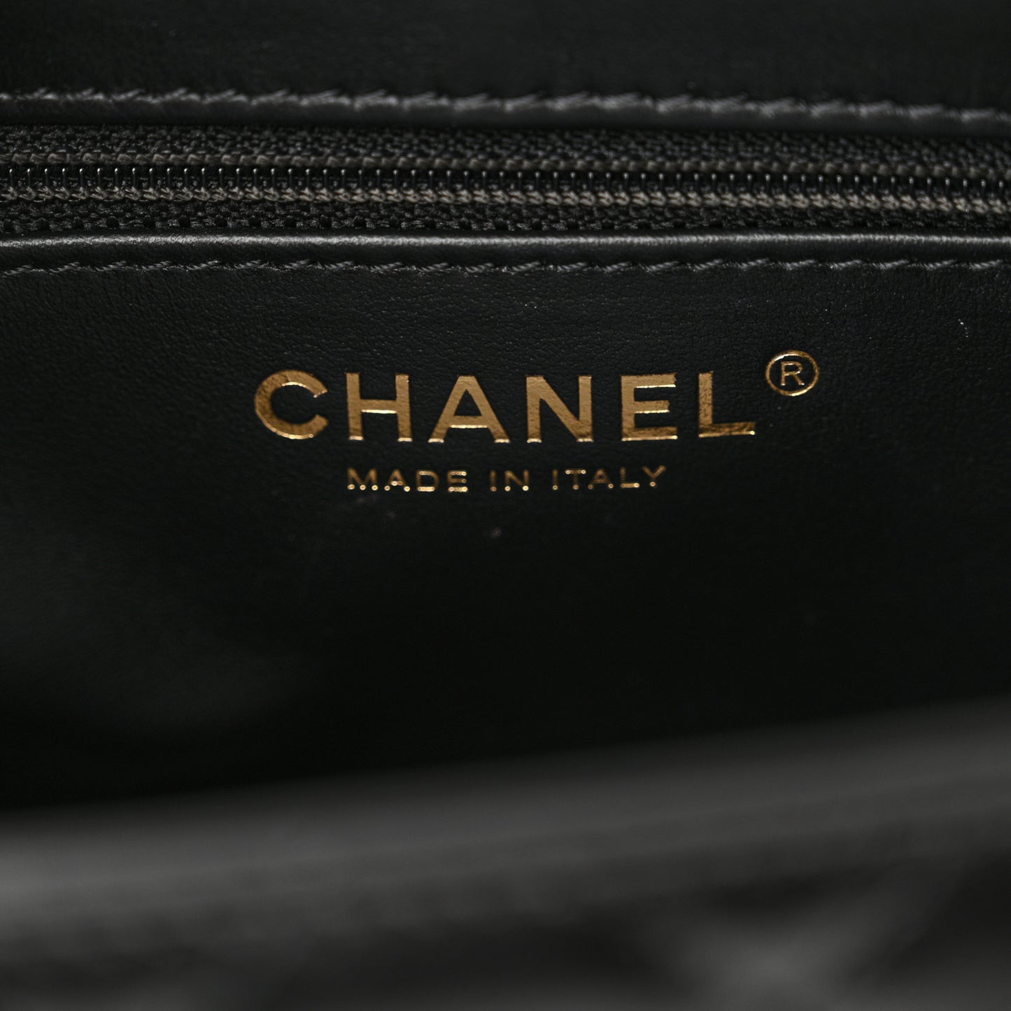 Shiny Aged Calfskin Quilted Nano Kelly Shopper Black