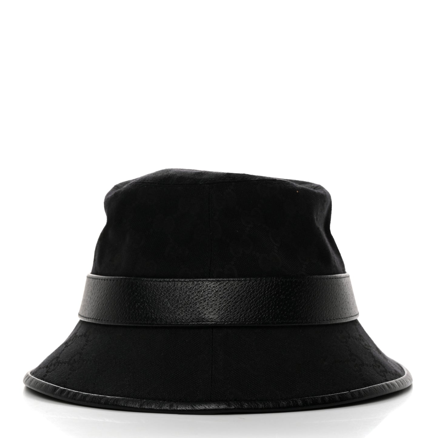 Monogram Textured Dollar Calfskin GG Jago Bucket Hat M Black