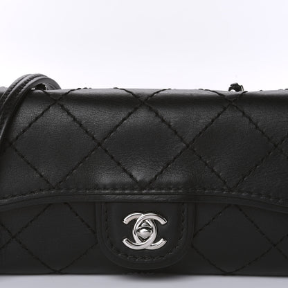 Chanel Calfskin Stitched Clutch Flap Black 13 of 14