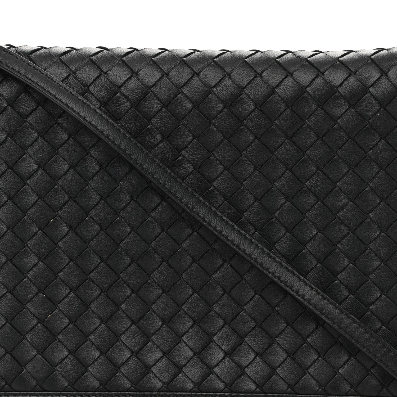Bottega Veneta Nappa Intrecciato Crossbody Messenger Flap Black 8 of 12