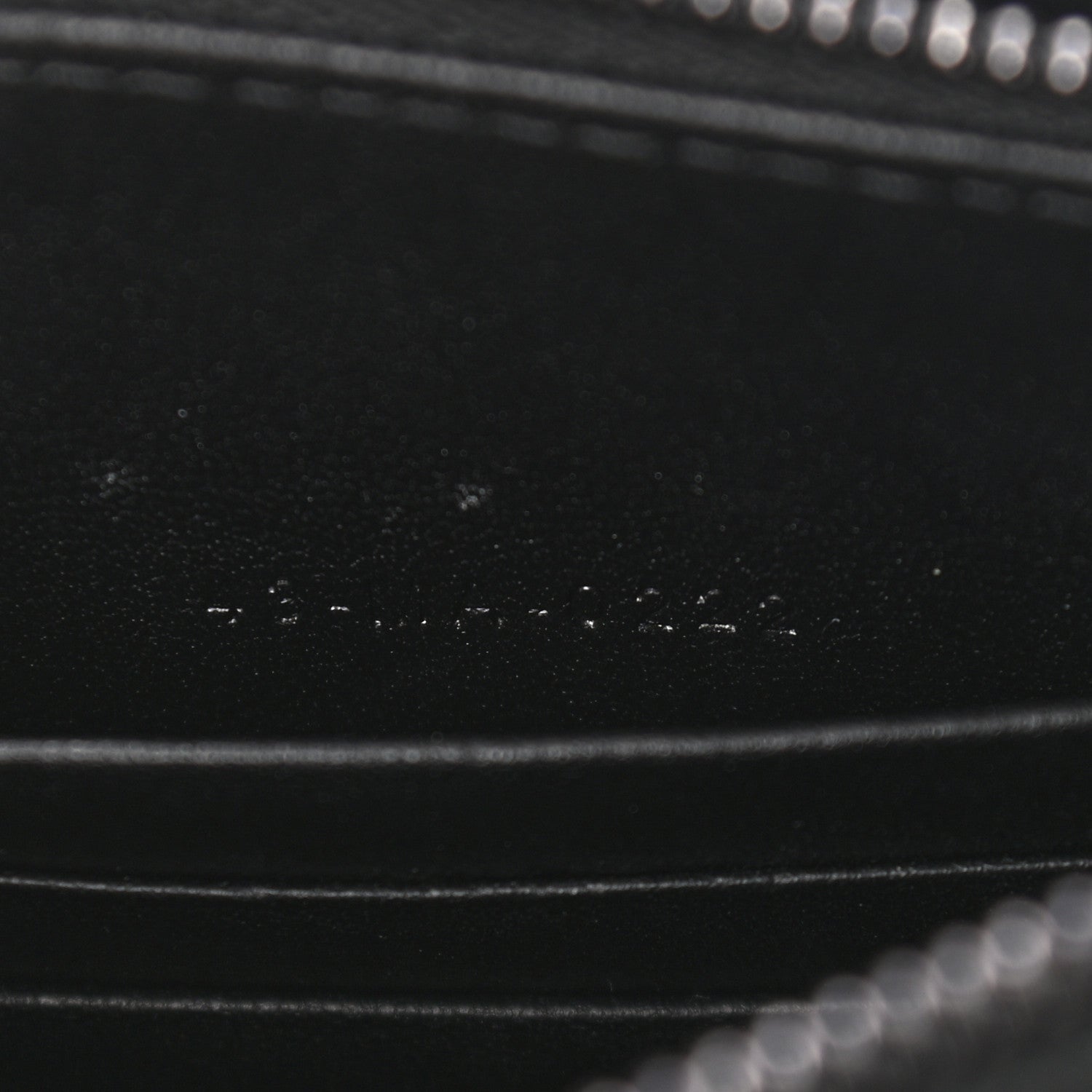 Christian Dior Calfskin Macrocannage Diamond Caro Zipped Pouch With Chain Black 8 of 13