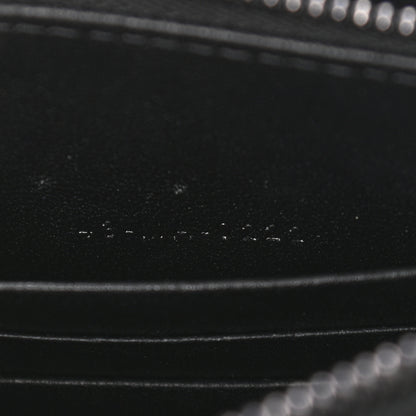 Christian Dior Calfskin Macrocannage Diamond Caro Zipped Pouch With Chain Black 8 of 13