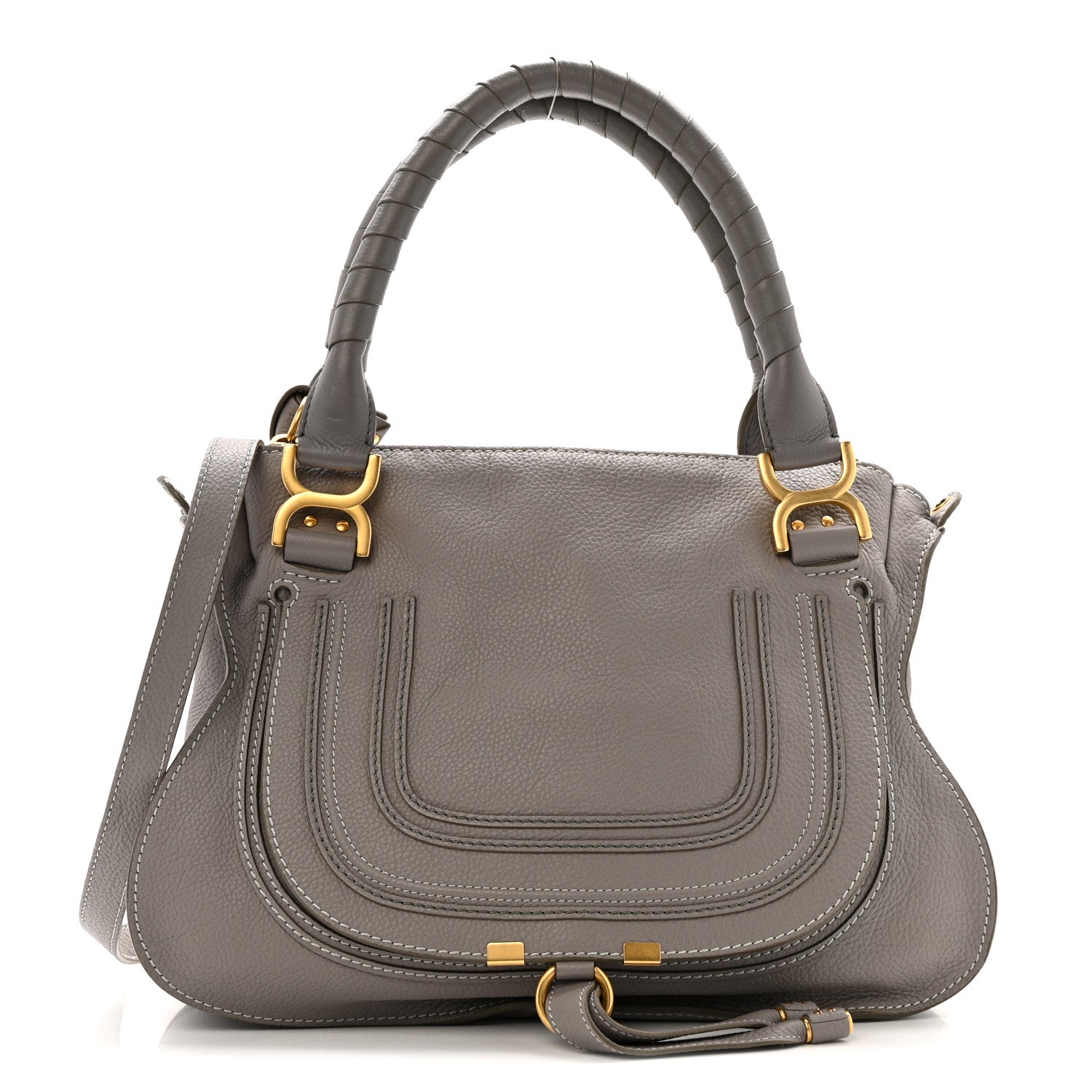 Chloe Calfskin Medium Marcie Satchel Cashmere Grey 1 of 15
