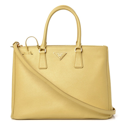 Prada Saffiano Large Galleria Double Zip Tote Polline 1 of 11