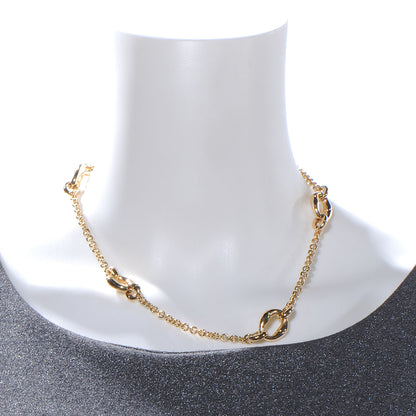 Gucci 18K Rose Gold Bamboo Chain Link Necklace 2 of 7
