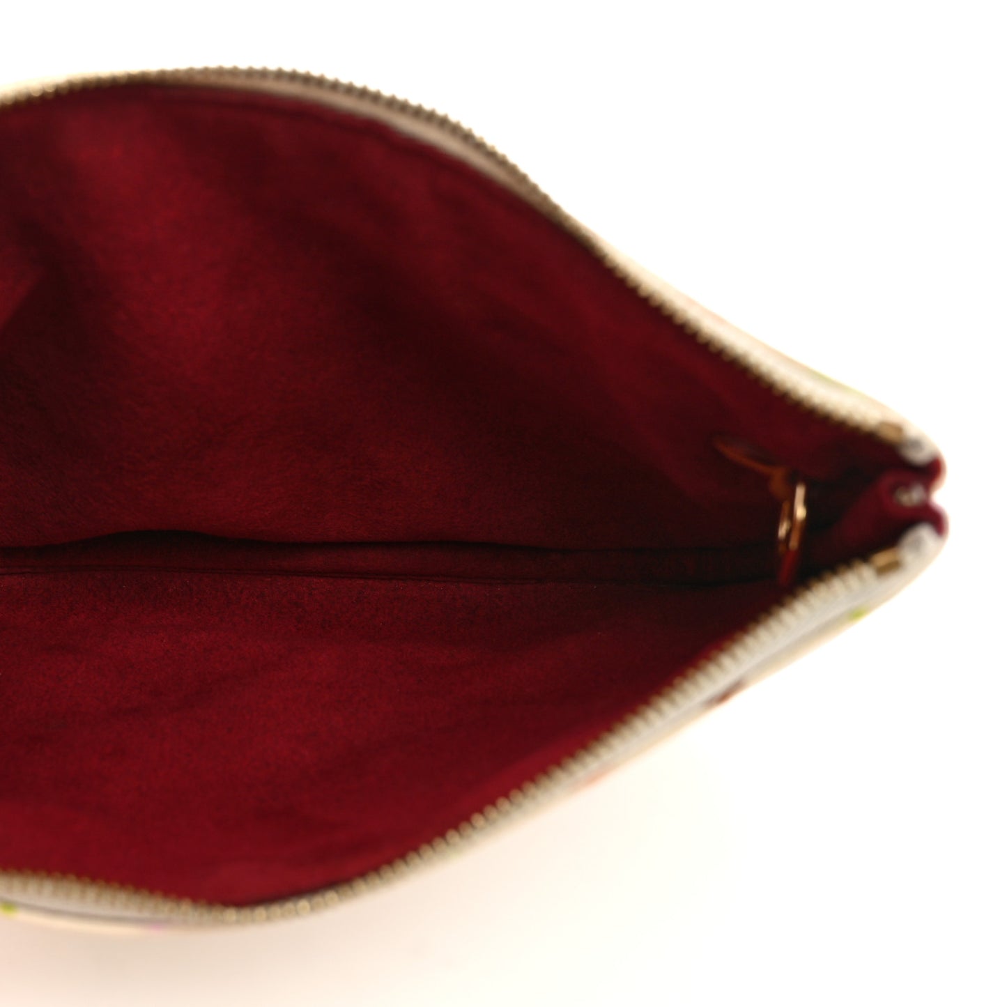 Monogram Multicolor Pochette Plate GM White