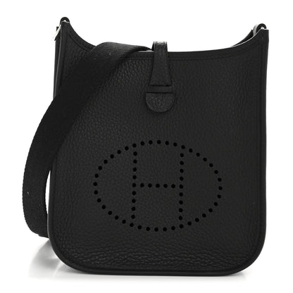 Hermes Taurillon Clemence Evelyne TPM Black 1 of 11