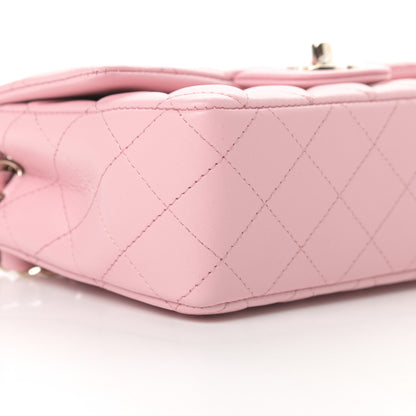 Chanel Lambskin Quilted Mini Rectangular Flap Pink 9 of 11