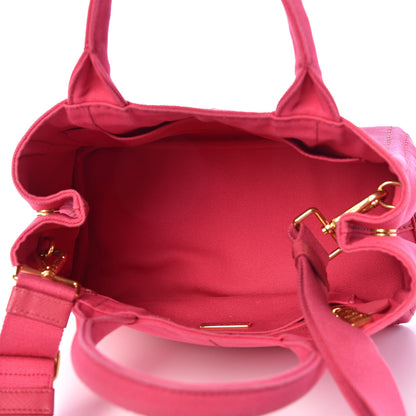 Prada Canapa Small Logo Tote Peonia 7 of 13