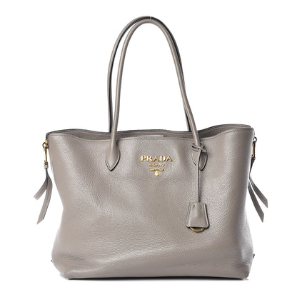 Prada Vitello Daino Side Zip Tote Argilla 1 of 8