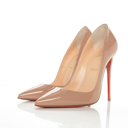 Christian Louboutin Patent So Kate 120 Pumps 40 Nude 3 of 6